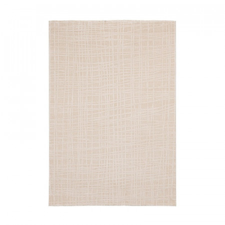 Tapis beige clair crème avec lignes - Palma 