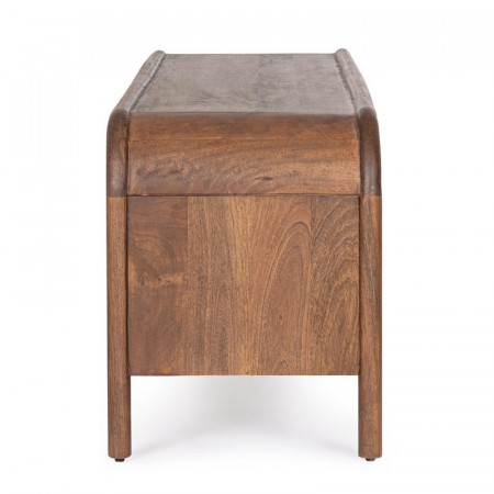 Meuble TV 3 portes en bois de manguier finition marqueté - Sanoa 