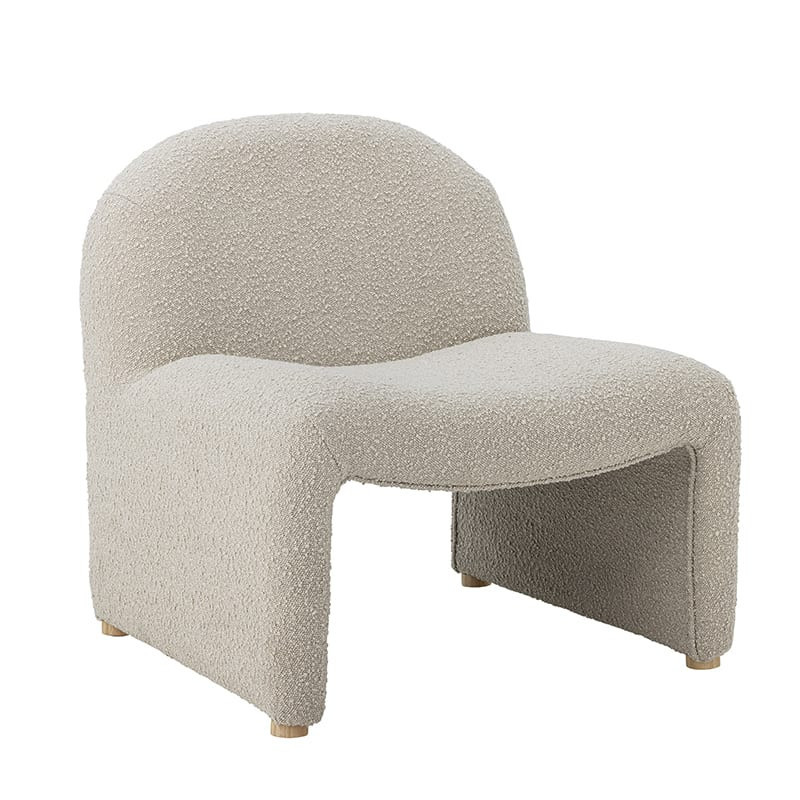 Fauteuil lounge en tissu bouclé | Neel 