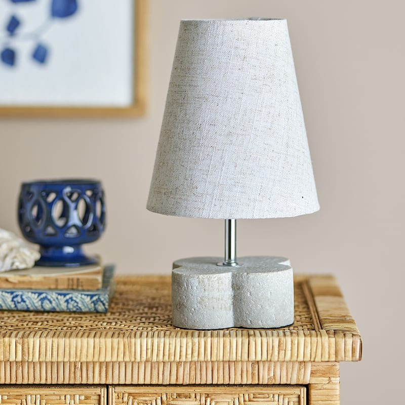 Lampe en tissu pied effet béton | Foglio 