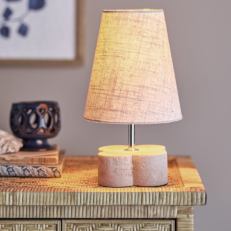 Lampe en tissu pied effet béton | Foglio 