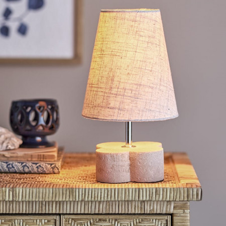 Lampe en tissu pied effet béton | Foglio 