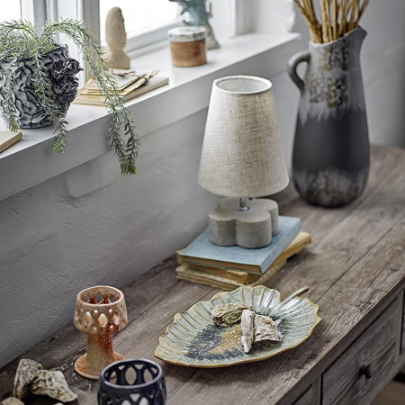 Lampe en tissu pied effet béton | Foglio 