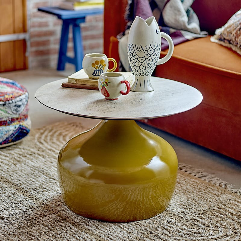 Table basse design jaune | Lecco 