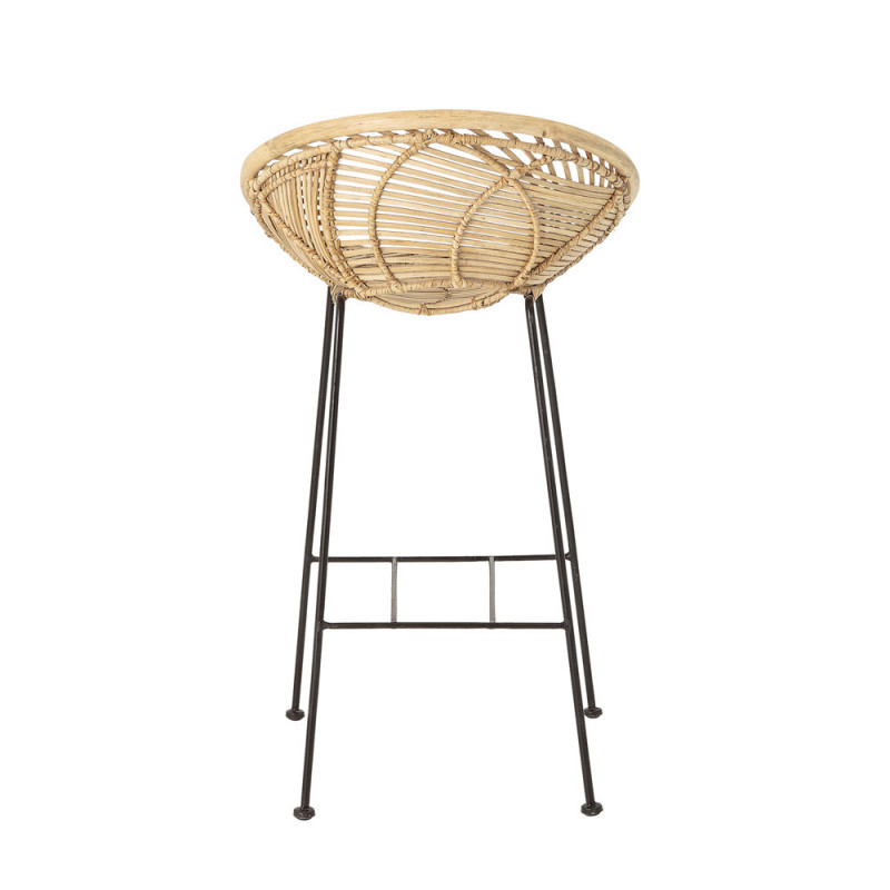 Tabouret de bar rond design en rotin Bloomingville - Lena