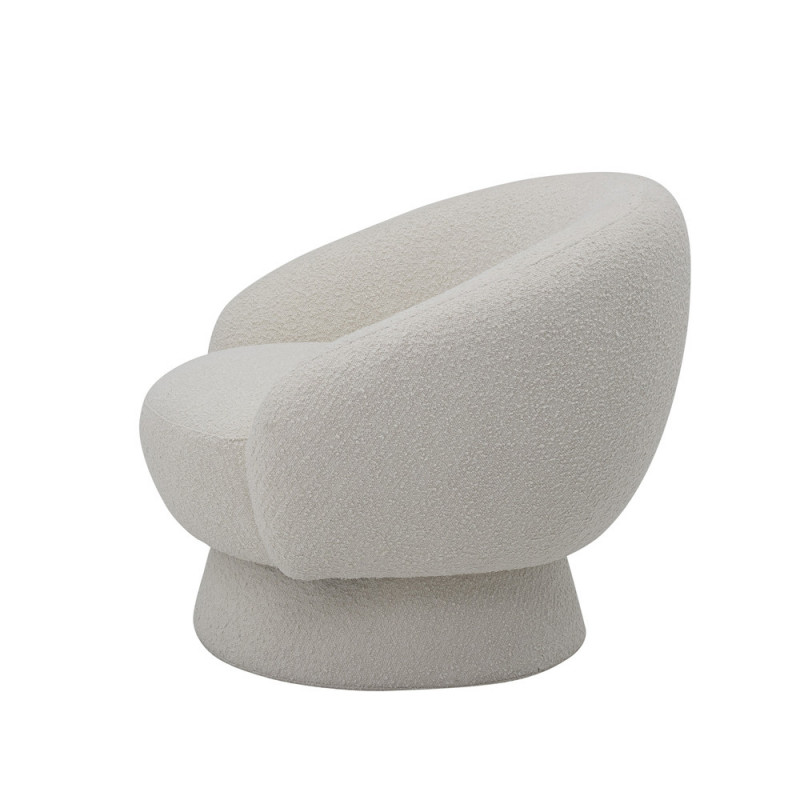 Fauteuil rond design blanc Bloomingville - Pereiro