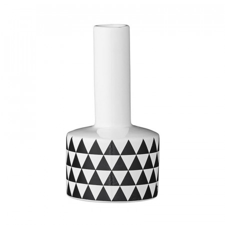 Vase design à motif géométrique blanc et noir Bloomingville - Cera 