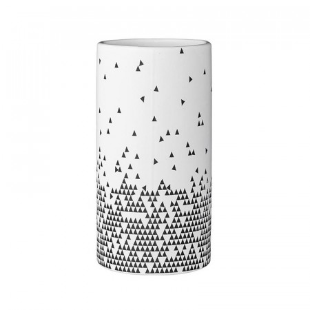Vase motif géométrique noir et blanc Bloomingville - Cera 