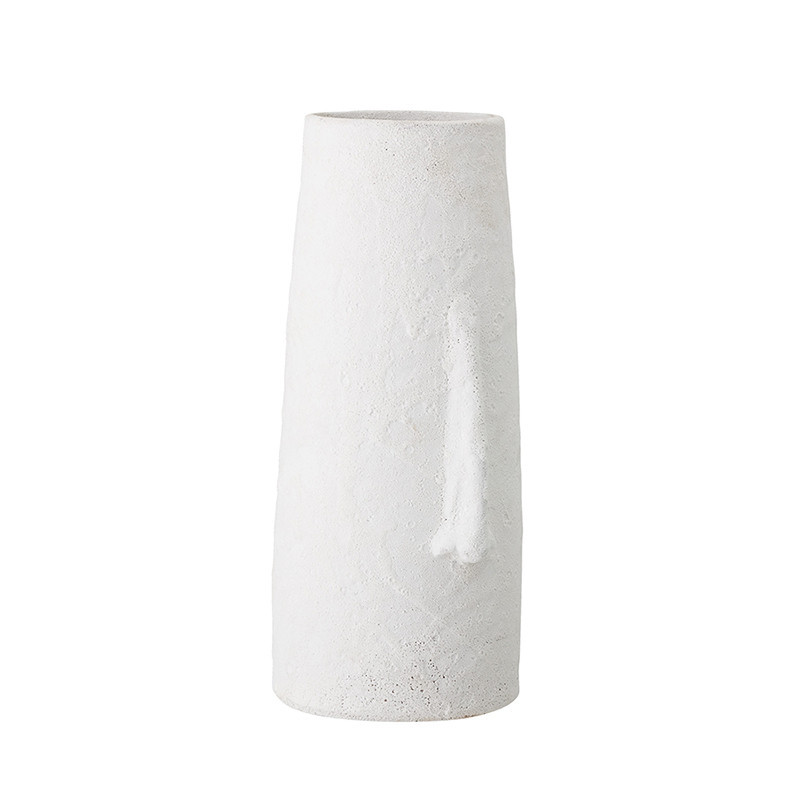 Grand vase déco visage blanc en terre cuite Bloomingville - Terra 