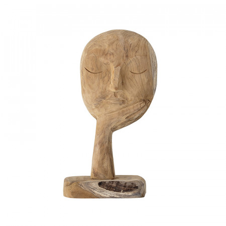 Sculpture en bois visage abstrait Bloomingville - Arty