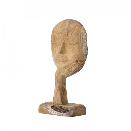 Sculpture visage abstrait en bois Bloomingville - Arty 