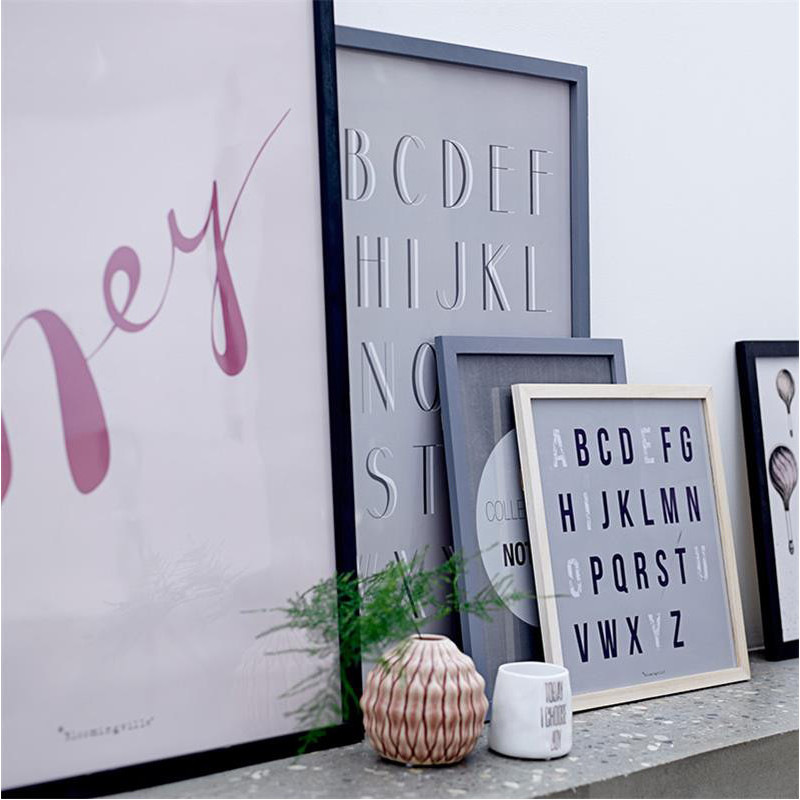 Cadre déco rose scandinave avec message Bloomingville - Hey Cadre déco rose scandinave avec message Bloomingville - Hey