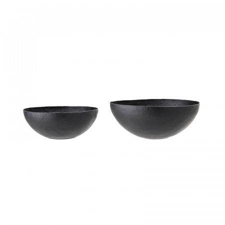 Set de 2 saladier en aluminium noir design - Coppa 