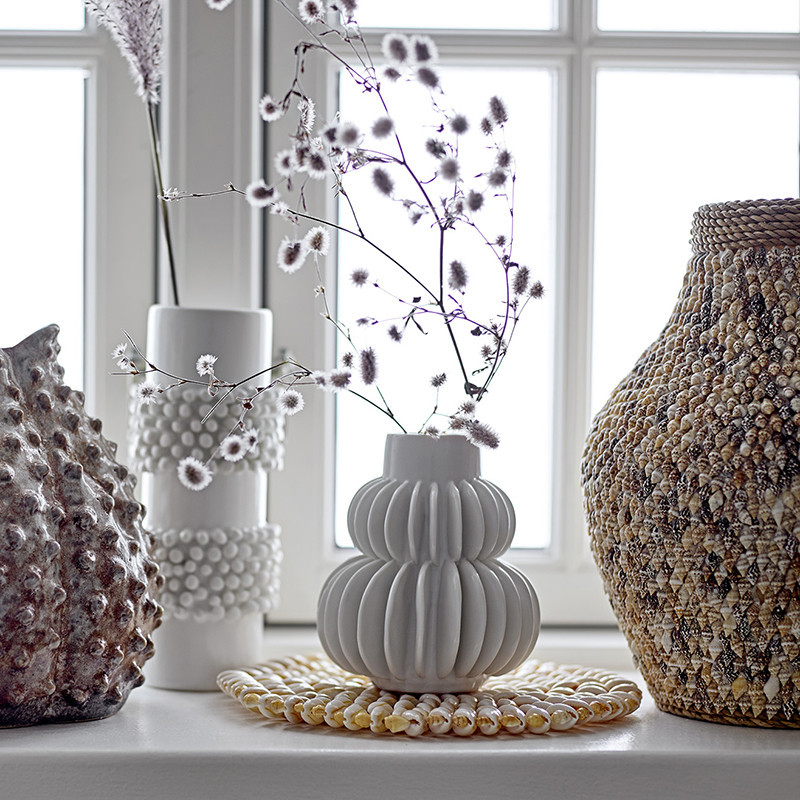 Vase blanc original design Bloomingville sur CDC Design