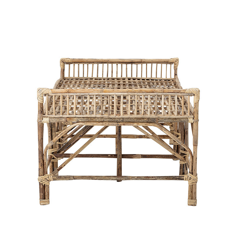 Banc ethnique en bois de canne naturel Bloomingville - Volca 