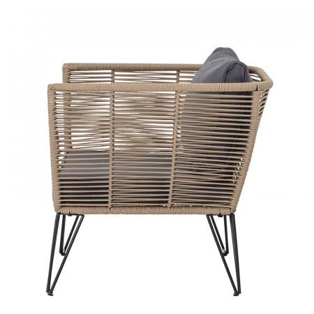 Fauteuil de jardin design gris confortable Bloomingville