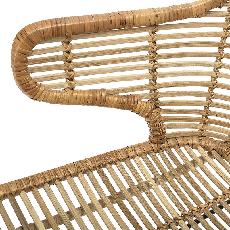 Fauteuil design rotin naturel avec accoudoirs Bloomingville