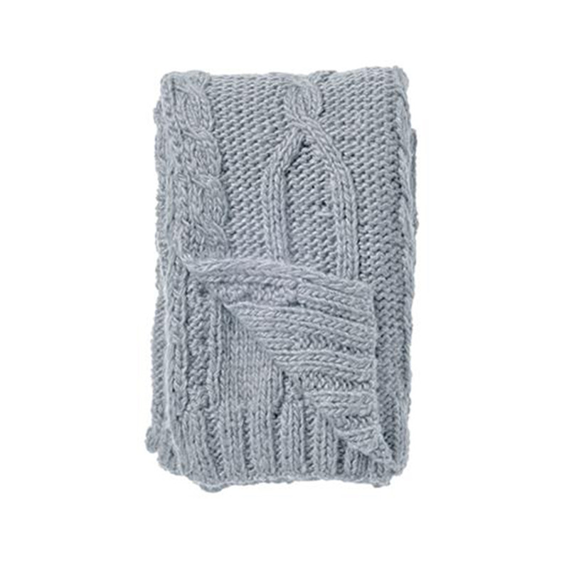 Plaid tricot bleu clair Bloomingville
