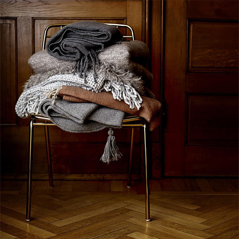 Plaid gris à franges Bloomingville - Grey Plaid gris à franges Bloomingville - Grey