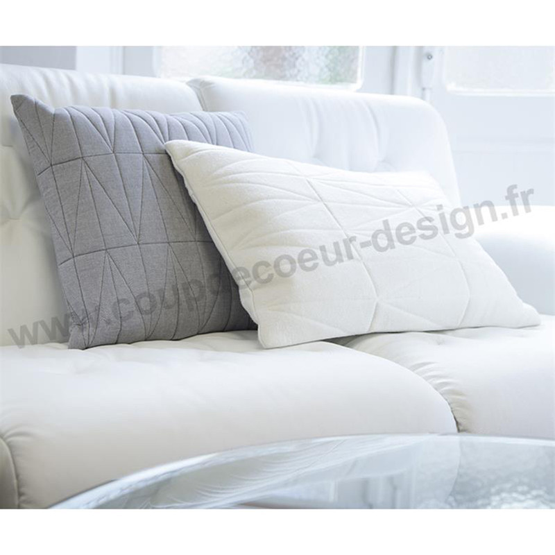 Coussin gris matelassé design Bloomingville 45x45 - Cotton