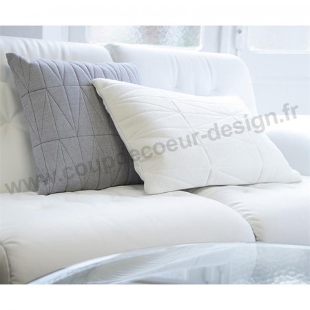 Coussin gris matelassé design Bloomingville 45x45 - Cotton 