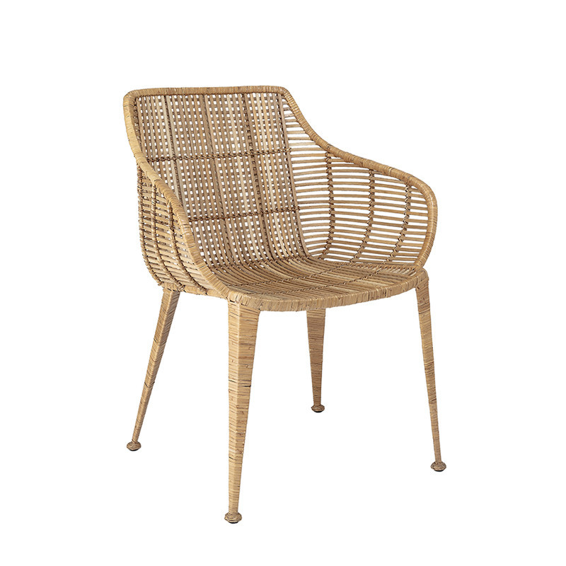 Fauteuil en rotin design avec accoudoirs Bloomingville