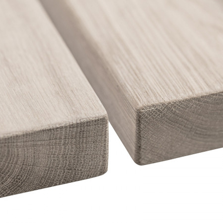 Table bois naturel et métal blanc design - Whit 