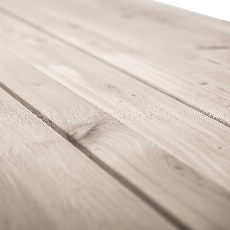 Table à manger bois naturel et métal noir design - Whit 