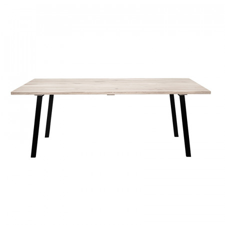 Table à manger bois naturel et métal noir design - Whit 