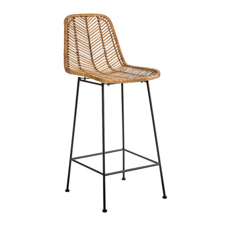 Tabouret de bar en rotin tressé Bloomingville