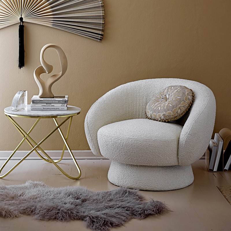 Tapis fourrure taupe Bloomingville 90x50 - Lamby Tapis fourrure taupe Bloomingville 90x50 - Lamby