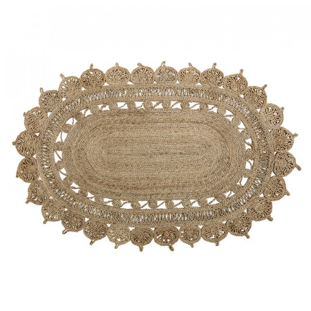 Tapis en jute oval bohème Bloomingville - Lilio