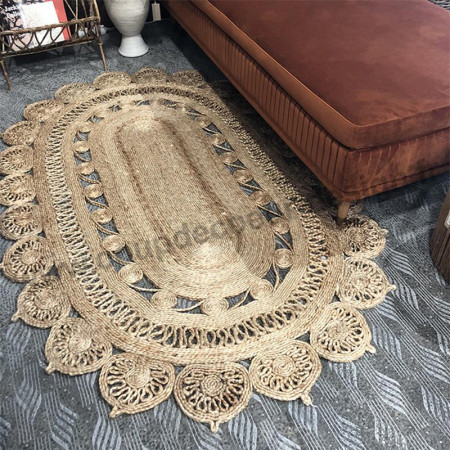 Tapis bohème en jute oval Bloomingville - Lilio 