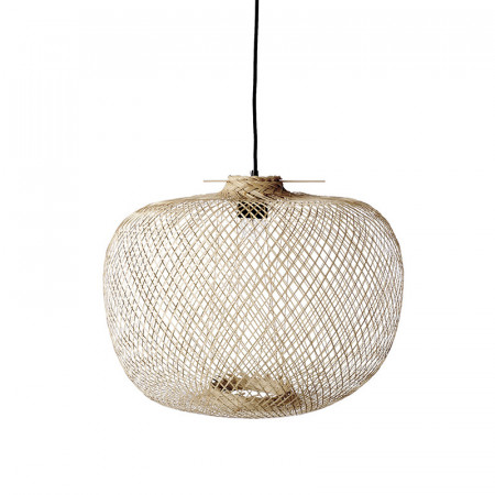 Lustre en bambou tressé naturel Bloomingville large