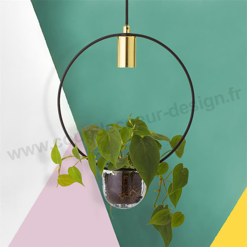 Suspension luminaire avec plante design sur CDC Design