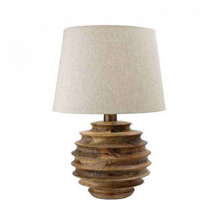 Lampe design en bois abat-jour blanc Bloomingville