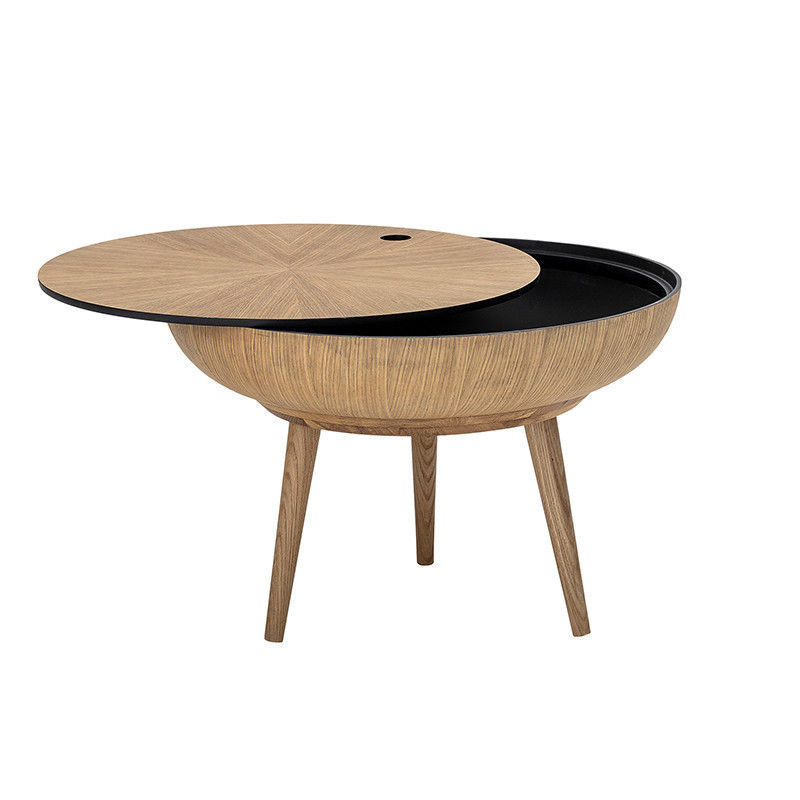 Table basse ronde avec coffre en bois Bloomingville - Board 