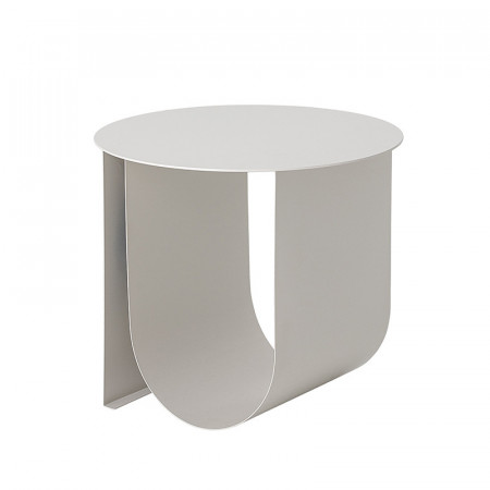 Table d'appoint blanche en métal contemporaine Bloomingville