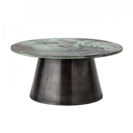 Table basse ronde noir en fer / aluminium Bloomingville