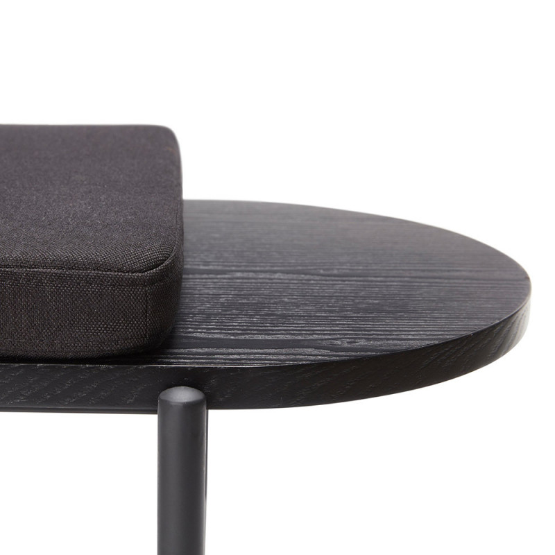 Banc de table noir avec coussin Hubsch - Chani