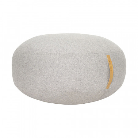 Pouf gris clair rond scandinave Hubsch - Puly
