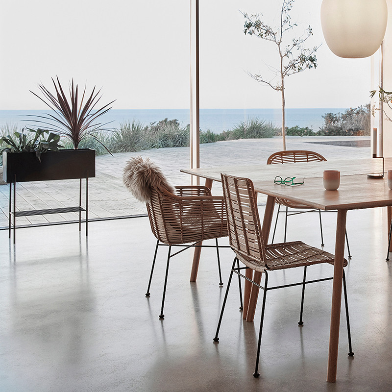 Jardinière design en métal noir Hubsch - Pluv