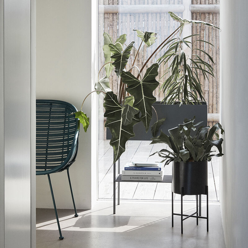 Jardinière grise design en métal Hubsch - Pluv