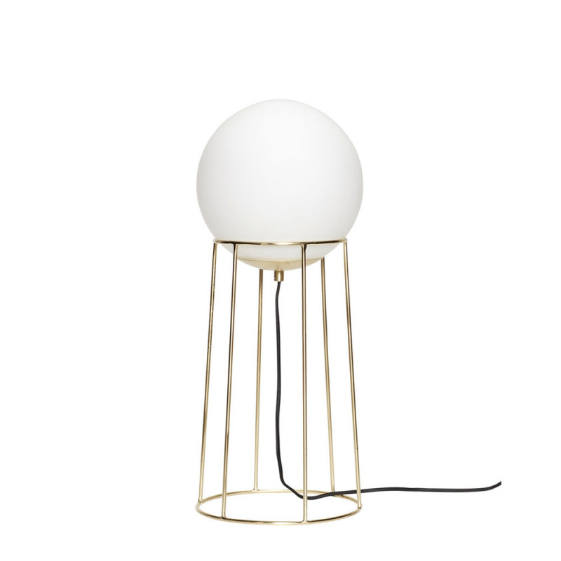 Lampadaire doré et marbre blanc chic et design chez KSL LIVING