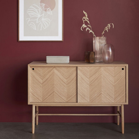 Buffet scandinave bois portes coulissantes Hubsch - Sine