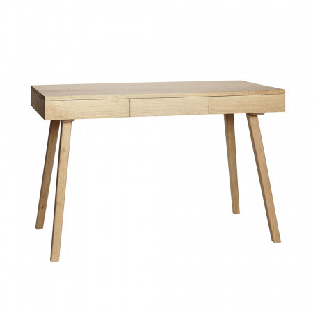 Bureau en chêne naturel 3 tiroirs scandinave Hubsch - Sine