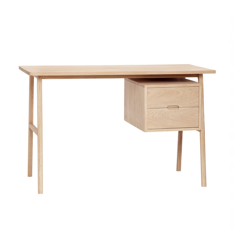 Bureau bois 2 tiroirs style scandinave Hubsch - Sine