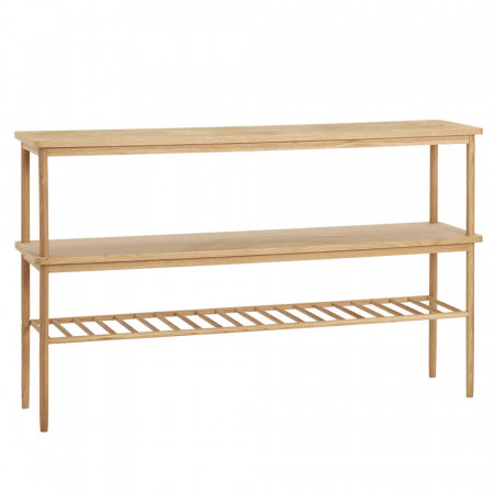 Console meuble scandinave en bois 2 étagères Hubsch - Sine