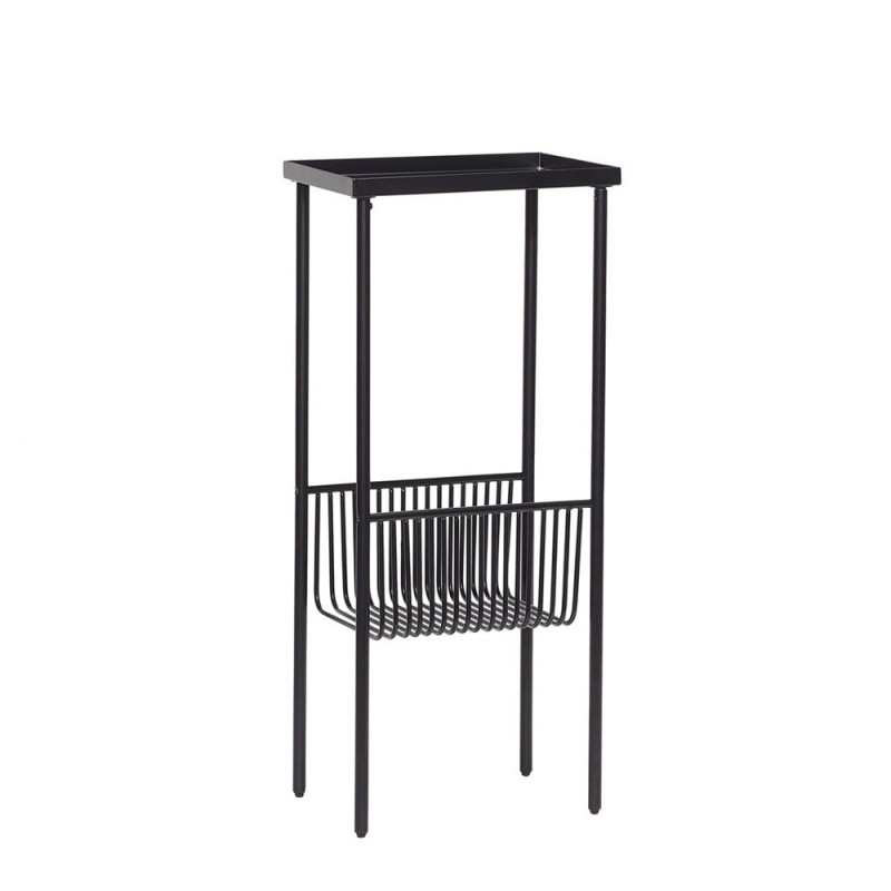 Petite console métal noir design avec porte revue - Dani 