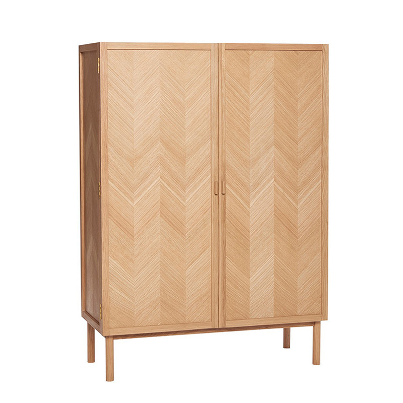 Buffet haut scandinave bois 2 portes Hubsch - Sine